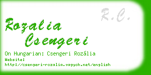 rozalia csengeri business card