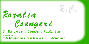 rozalia csengeri business card